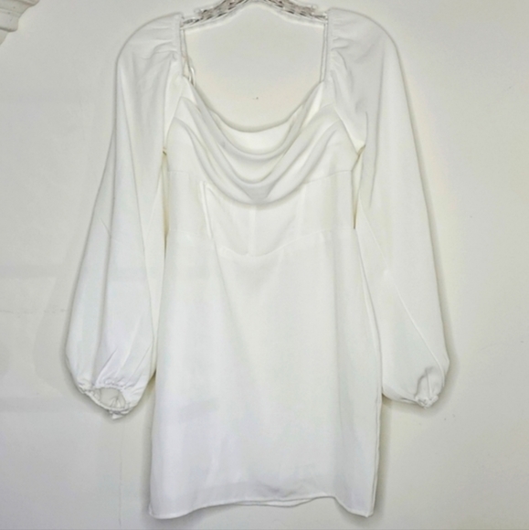 Princess Polly Lillie Long Balloon Sleeve Mini Dress Engagement Womens Size 2 - Picture 2 of 9